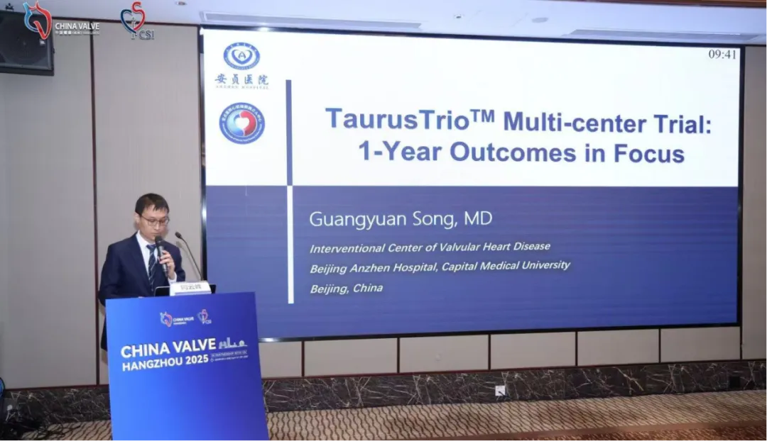 ONE-YEAR FOLLOW-UP RESULTS OF THE REGISTRATION  TRIAL OF TAURUSTRIO™ TAV SYSTEM PRESENTED AT CHINA  VALVE (HANGZHOU) 2025